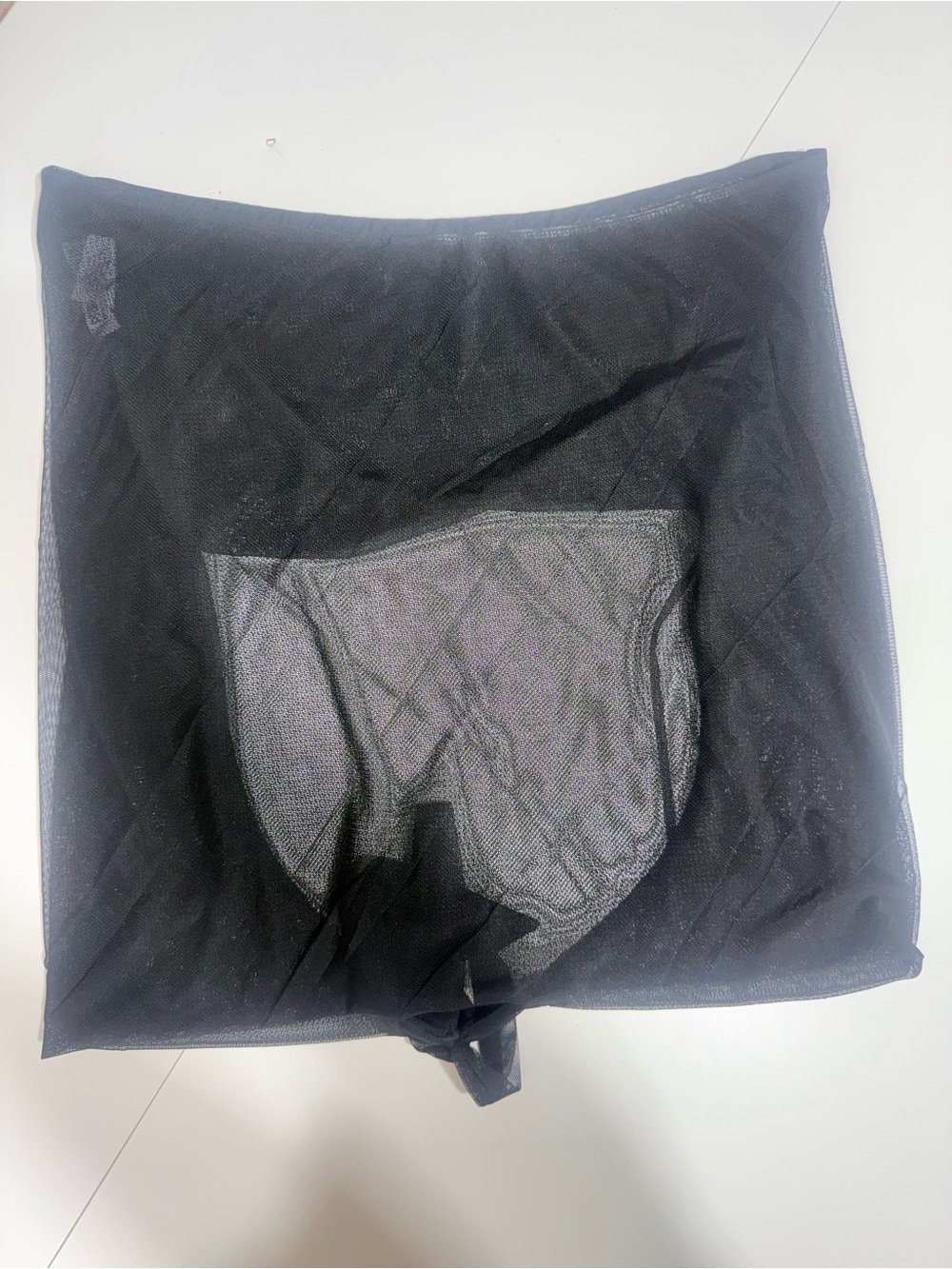 PrettyLittleThing Black Sheer Mesh Blouse